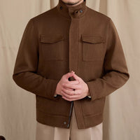 Jacke aus Wollmischung mit verkürztem Schnitt