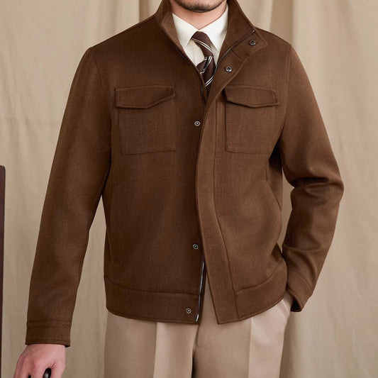Jacke aus Wollmischung mit verkürztem Schnitt