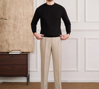 Pullover aus Baumwolle mit Faltenstruktur