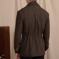 Jacke aus Wollmischung mit Reverskragen und Militärdetails
