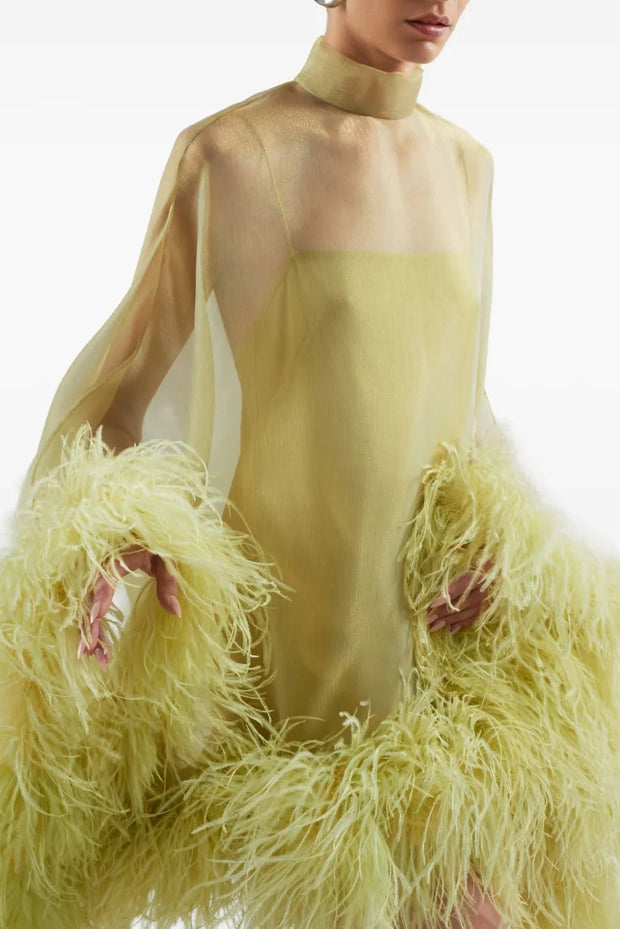 Hellblaues Plissee-Halterneck-Stufen-Maxi-Kleid