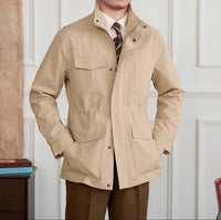 Jagdjacke aus Baumwollmischung mit Jagd-Details