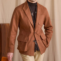 Jacke aus Kunstwildleder mit sportiver Optik