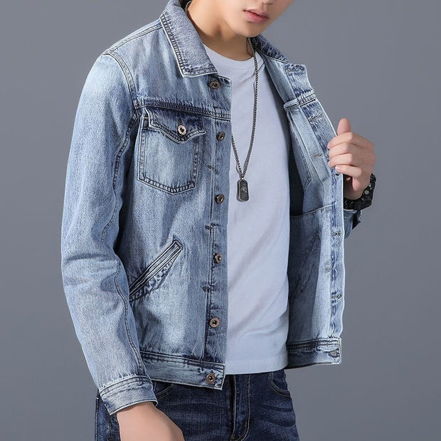 Klassische Herren-Jeansjacke mit Vordertaschen - Byron