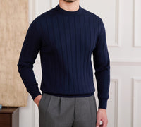 Pullover aus Baumwolle mit Faltenstruktur