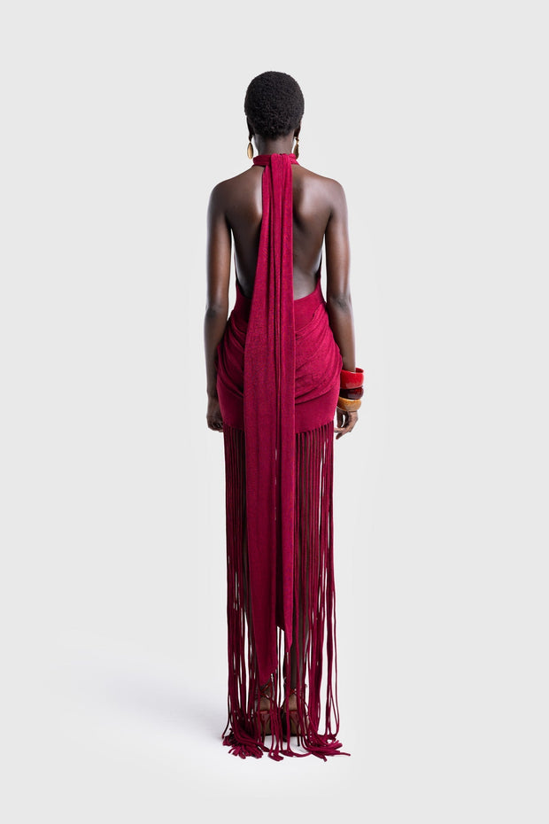 Nova Kleid mit Rückenschnürung Maxi im modernen Stil