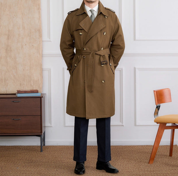 Trenchcoat aus Baumwollmischung mit doppelreihigem Schnitt
