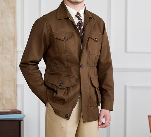 Jacke aus Baumwollmischung mit Reißverschluss