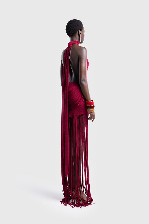 Nova Kleid mit Rückenschnürung Maxi im modernen Stil