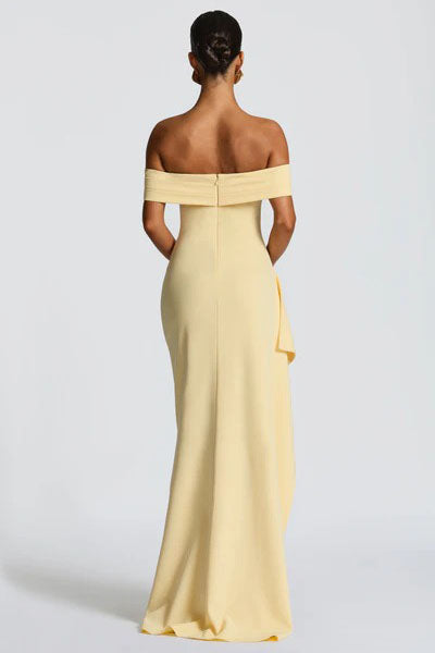 Joyce Langes Kleid in Zitronengelb