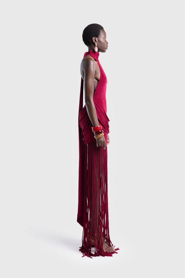Nova Kleid mit Rückenschnürung Maxi im modernen Stil