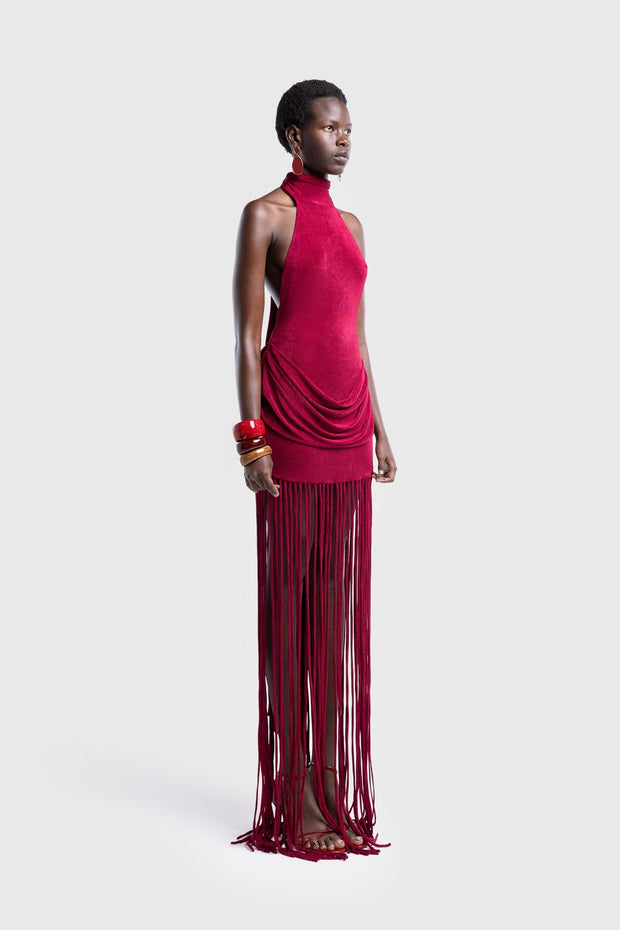 Nova Kleid mit Rückenschnürung Maxi im modernen Stil