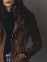 Vintage Wildleder Trenchcoat