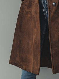 Vintage Wildleder Trenchcoat