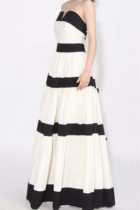 Karen Langes Kleid mit Schleife und Farbblockdesign