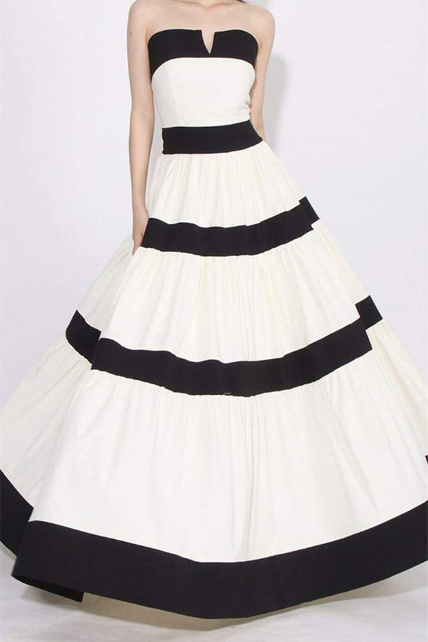 Karen Langes Kleid mit Schleife und Farbblockdesign