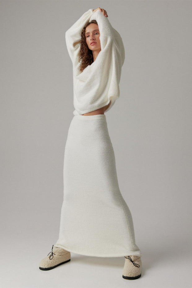 Barbara Strickset mit V-Neck und langen Ärmeln