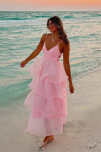 Shayla Langes Kleid - Rosa