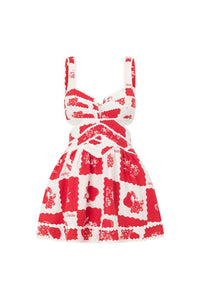 Bedrucktes Minikleid „Leila“ mit Aussparungen