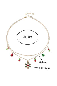 Halskette mit abnehmbarem Lynn-Weihnachtsschneeflocken-Anhänger im modernen Stil