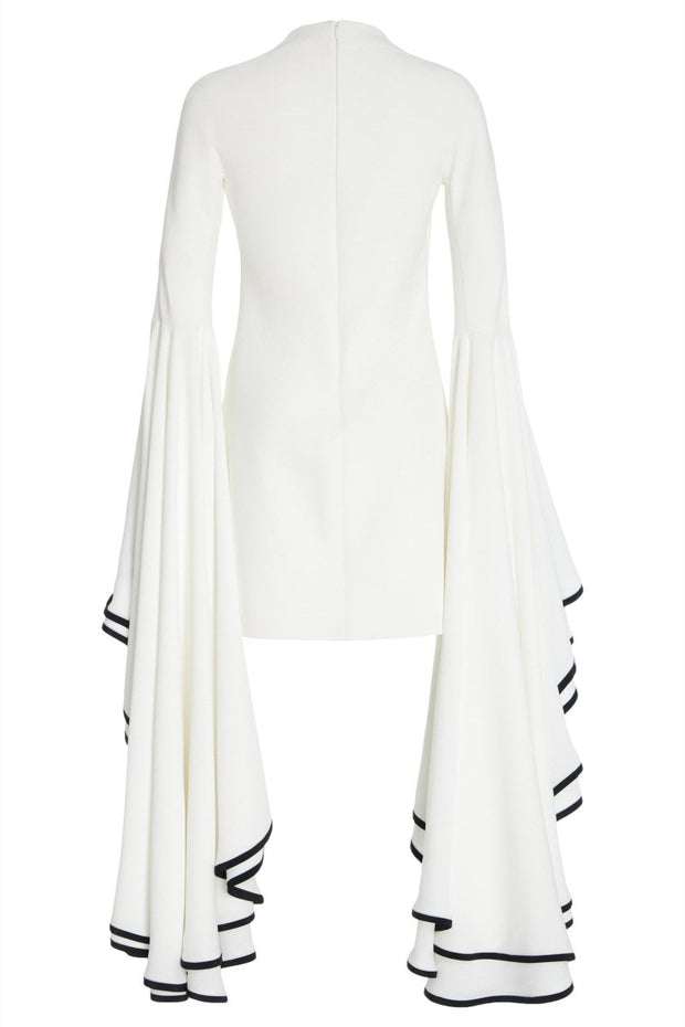 Maxine Kurzes Kleid mit kontrastierenden Rüschenärmeln