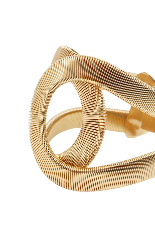 Armband mit geometrischem Muster und metallischer Struktur im modernen Stil
