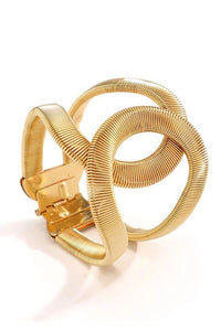 Armband mit geometrischem Muster und metallischer Struktur im modernen Stil
