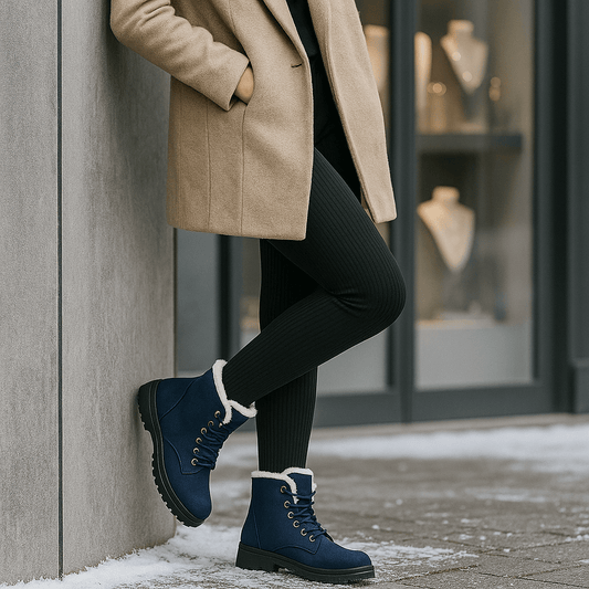 Damen-Stiefeletten mit Plüsch-Effekt - Lirenne