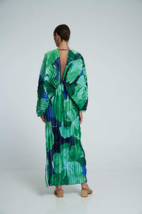 Pamela Bedrucktes, plissiertes Langes Kleid