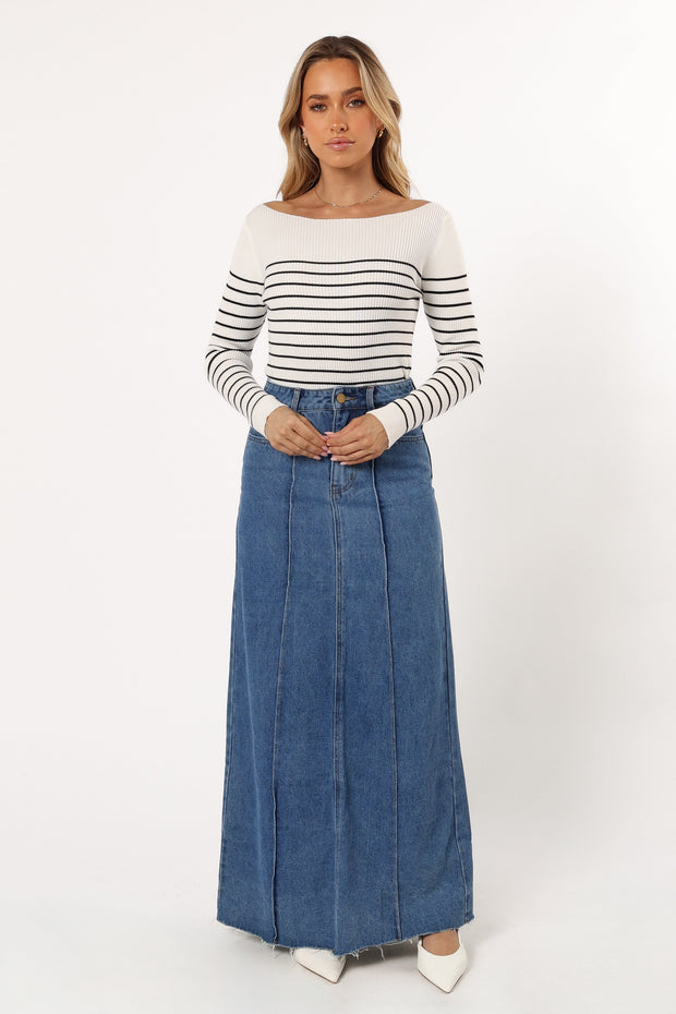 Kiersten Stricktop - Weiß Schwarz im modernen Stil